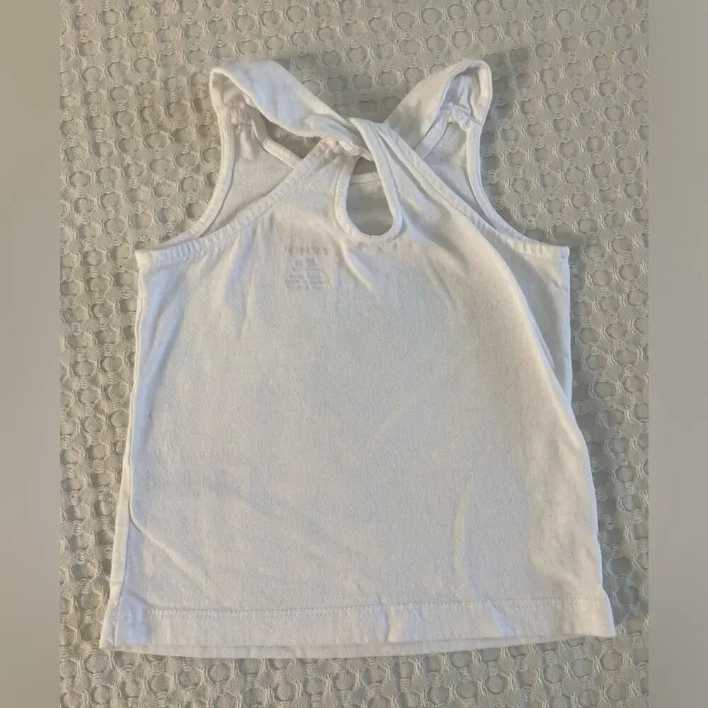 Carters White‎ Sleeveless Heart Shirt Sz 18Mths